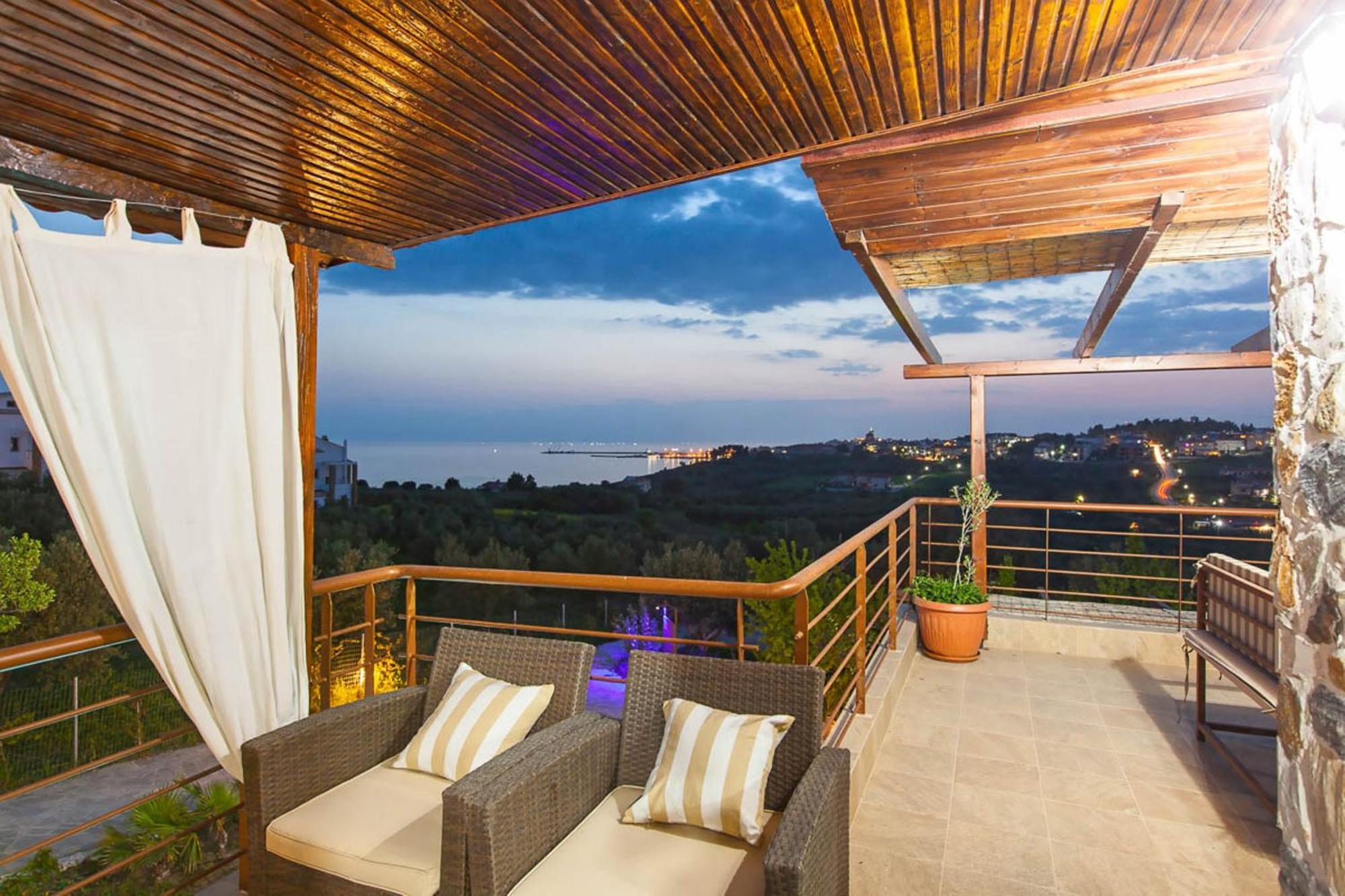 Villa Laskari Sea View Nea Moudania Bagian luar foto